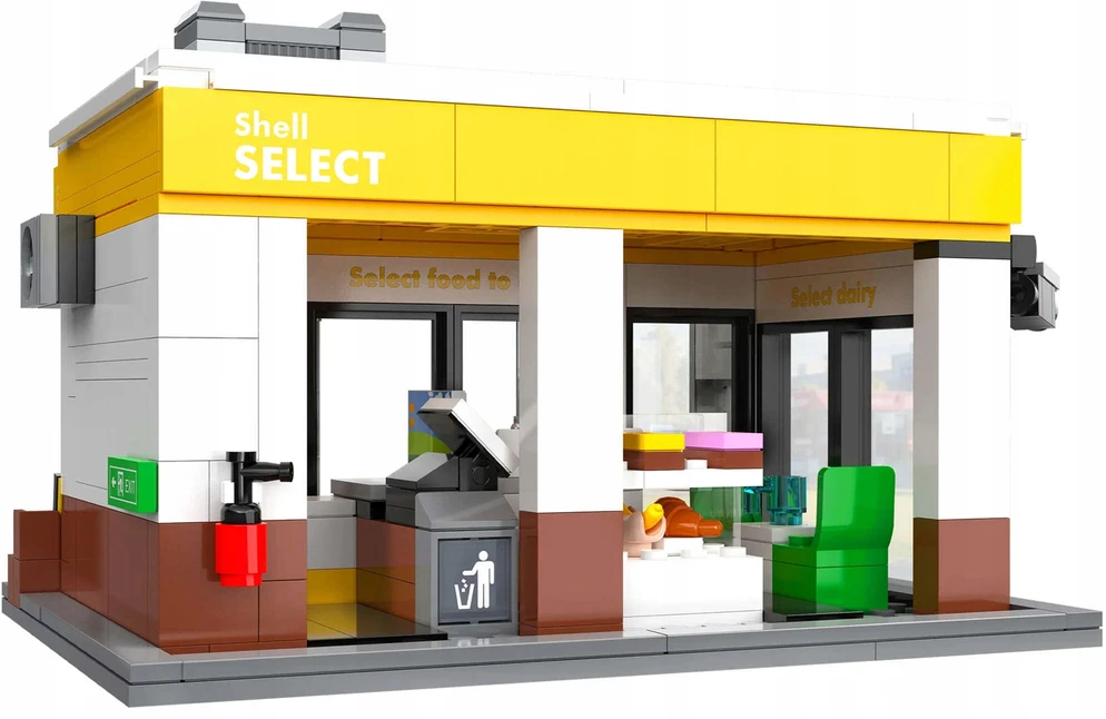 CADA statybiniai blokeliai SHELL Select degalinė 303 vnt. Pastatas