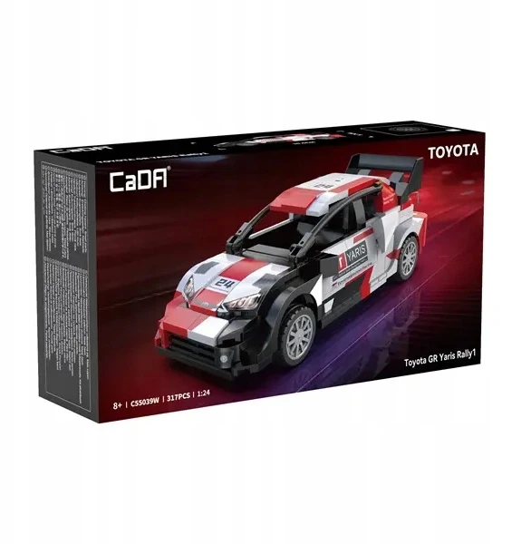 Cada Toyota GR Yaris Rally1 blokuoja 317 elementų - Modelis surinkimui 1:24