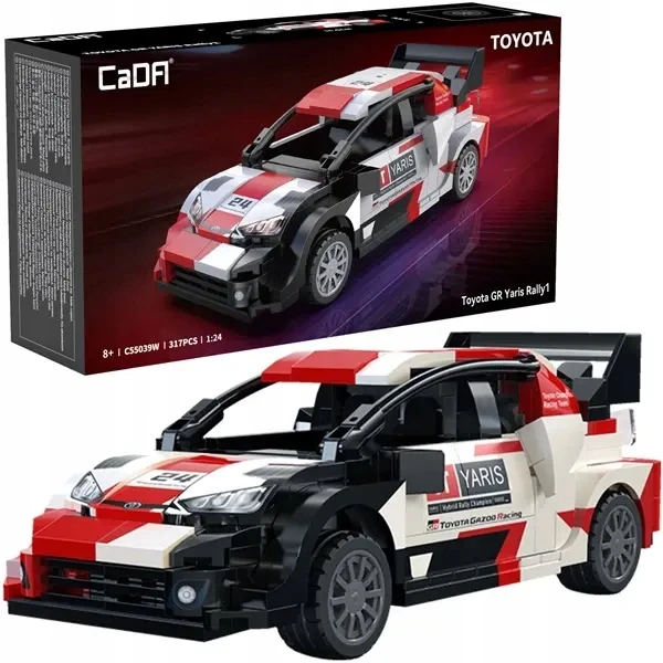 Cada Toyota GR Yaris Rally1 blokuoja 317 elementų - Modelis surinkimui 1:24