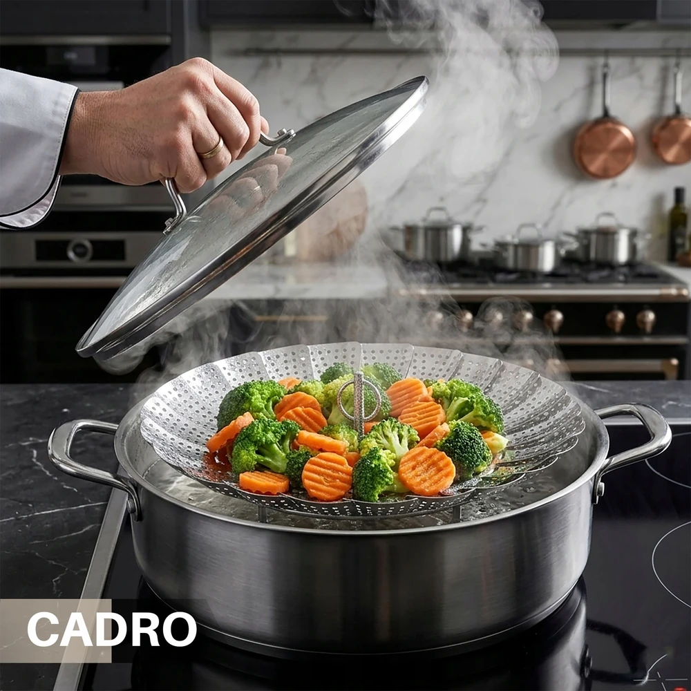 Cadro Garinimo įdėklas, 23 cm, garintuvas, sietelis, nerūdijančio plieno puodo krepšelis