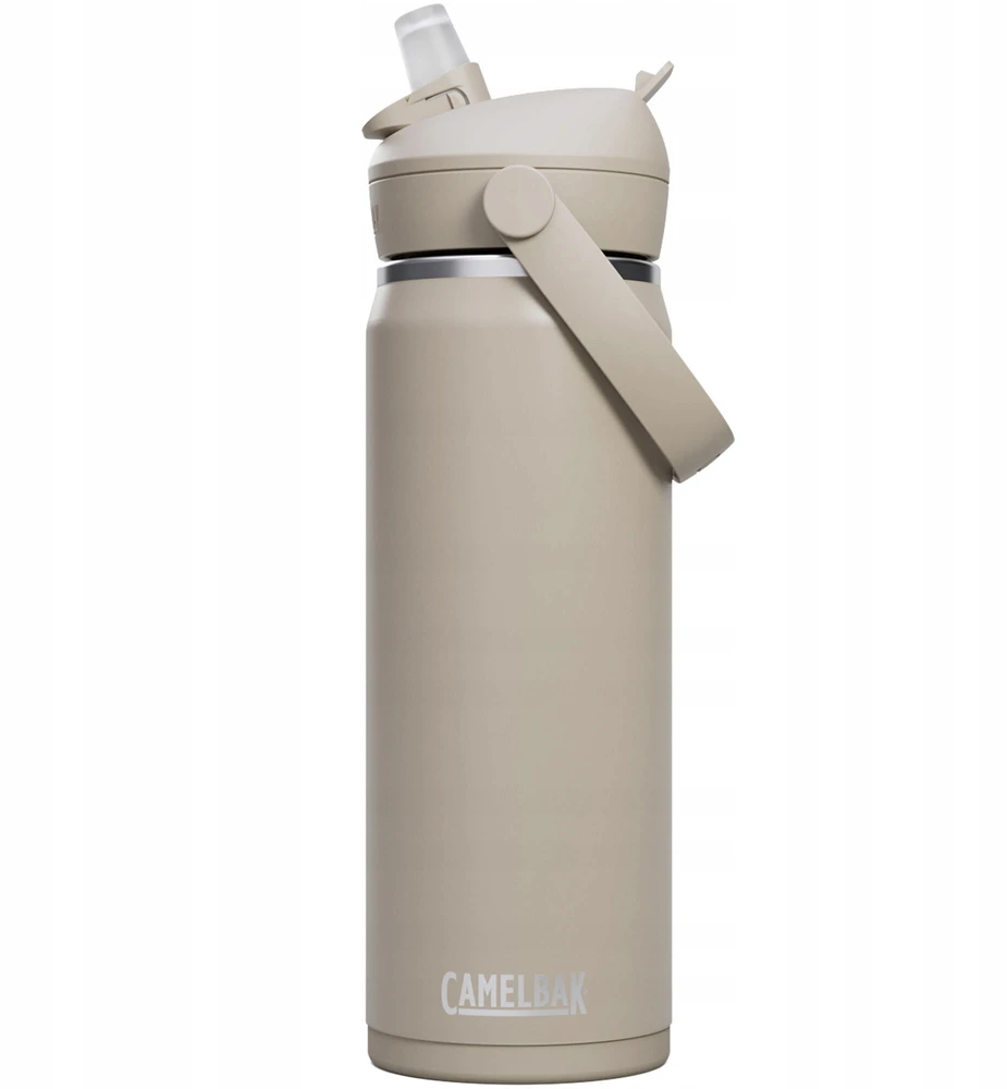 CamelBak Flip Straw izoliuotas vandens butelis 590 ml sidabro