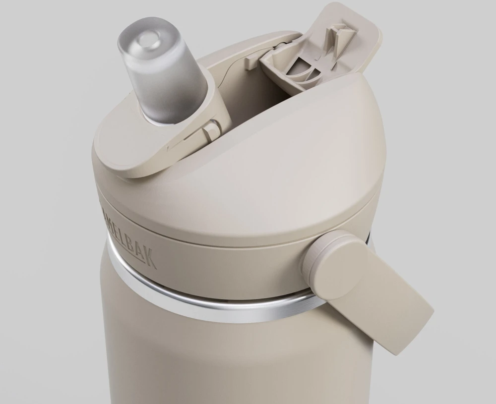 CamelBak Flip Straw izoliuotas vandens butelis 590 ml sidabro