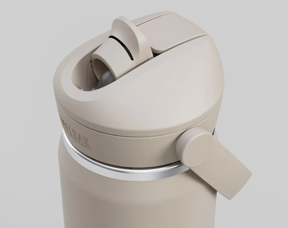CamelBak Flip Straw izoliuotas vandens butelis 590 ml sidabro