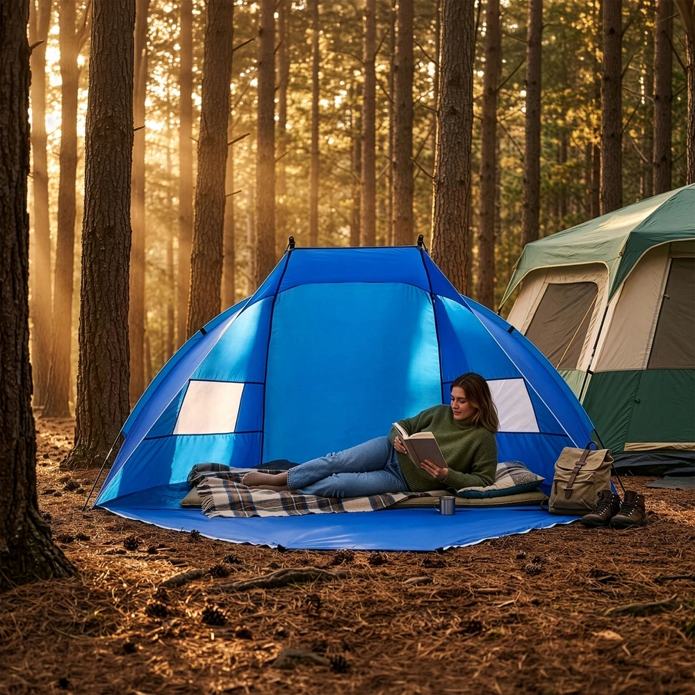 CAMPELA BEACH TENT UŽDARAS TURISTINIS KEMPINGAS 3-4 žmonėms