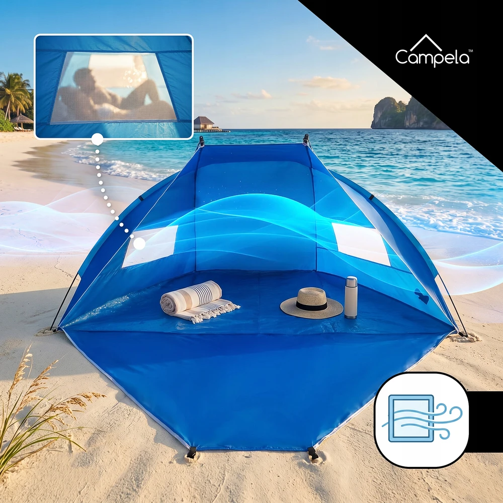 CAMPELA BEACH TENT UŽDARAS TURISTINIS KEMPINGAS 3-4 žmonėms