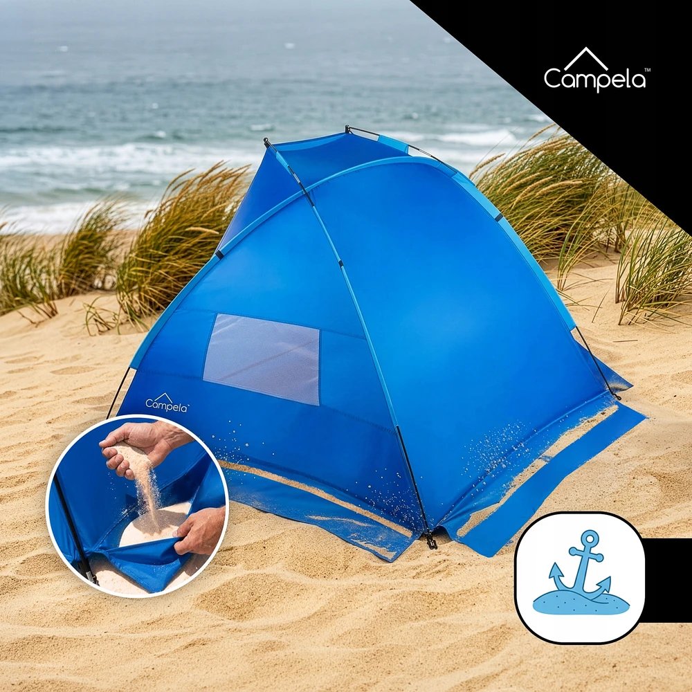 CAMPELA BEACH TENT UŽDARAS TURISTINIS KEMPINGAS 3-4 žmonėms