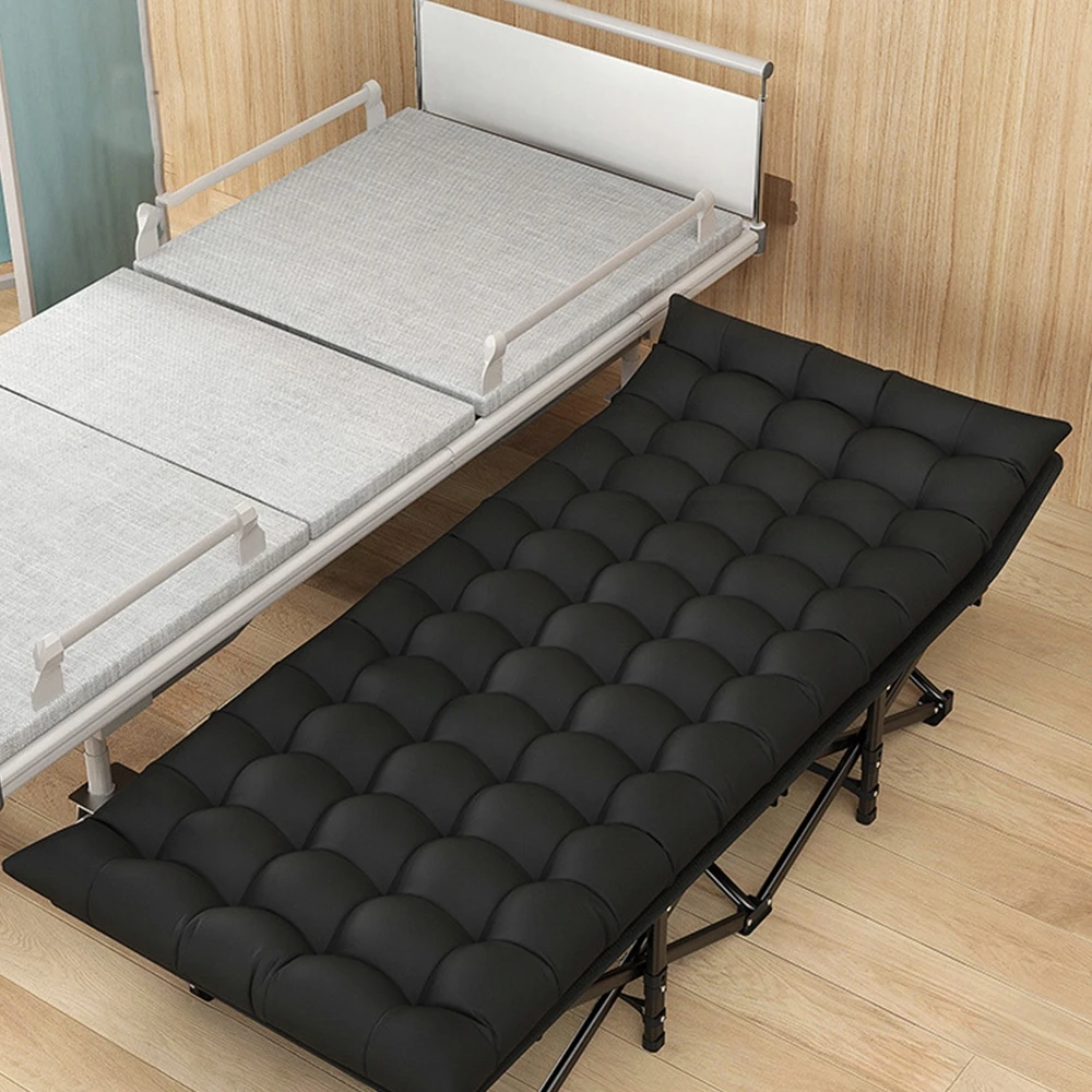 Canadian Folding Camp Tourist Šezlongas 200 kg Juoda