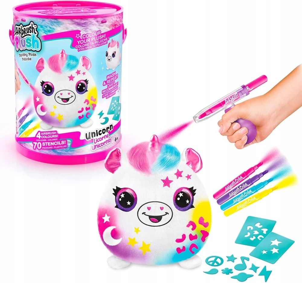 Canal toys AIRBRUSH PLUSH Rinkinys su aerografu „Gyvūnėlis kibirėlyje“