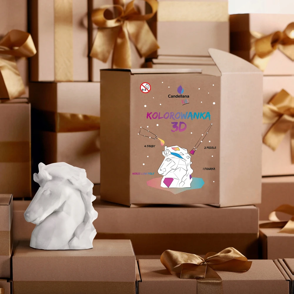 Candellana 3D Arklio spalvinimo knyga Gipso figūrėlė tapybai