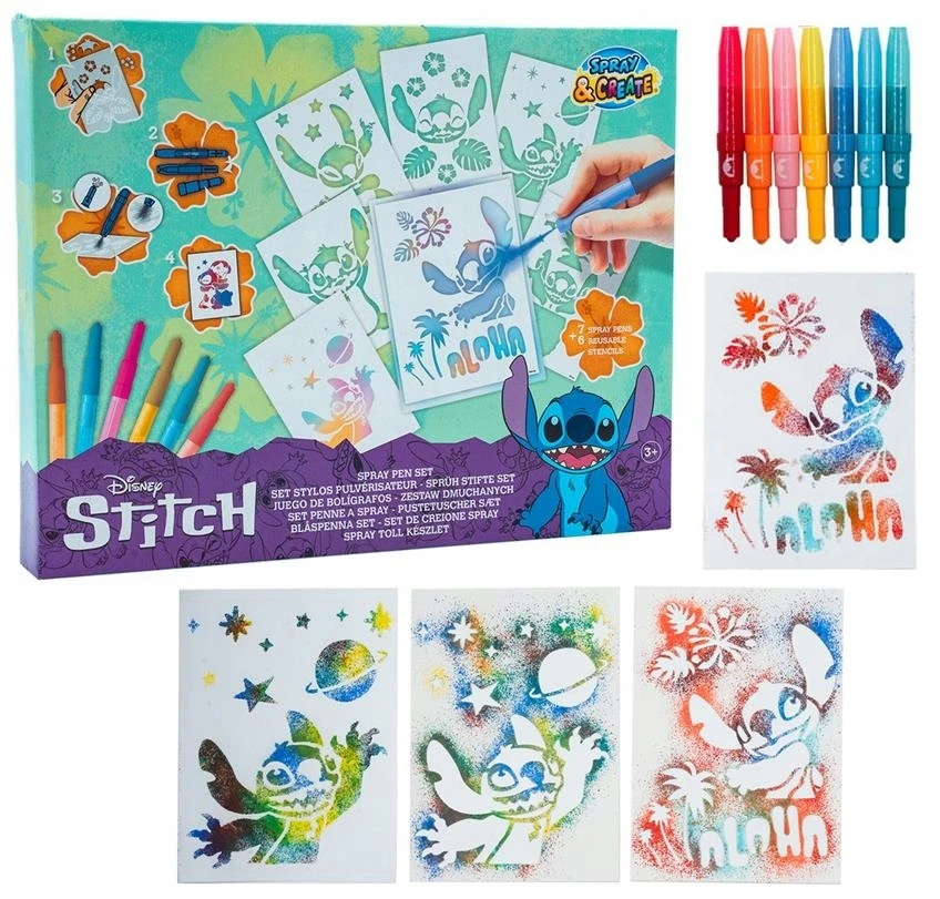 Canenco Stitch Rinkinys Pisaków SprayPen komplektas kreatywny Dmuchane Flamastry pisaki