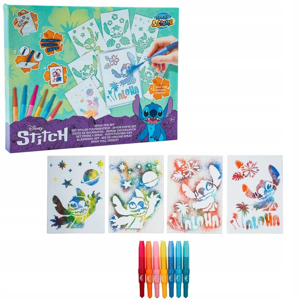 Canenco Stitch Rinkinys Pisaków SprayPen komplektas kreatywny Dmuchane Flamastry pisaki