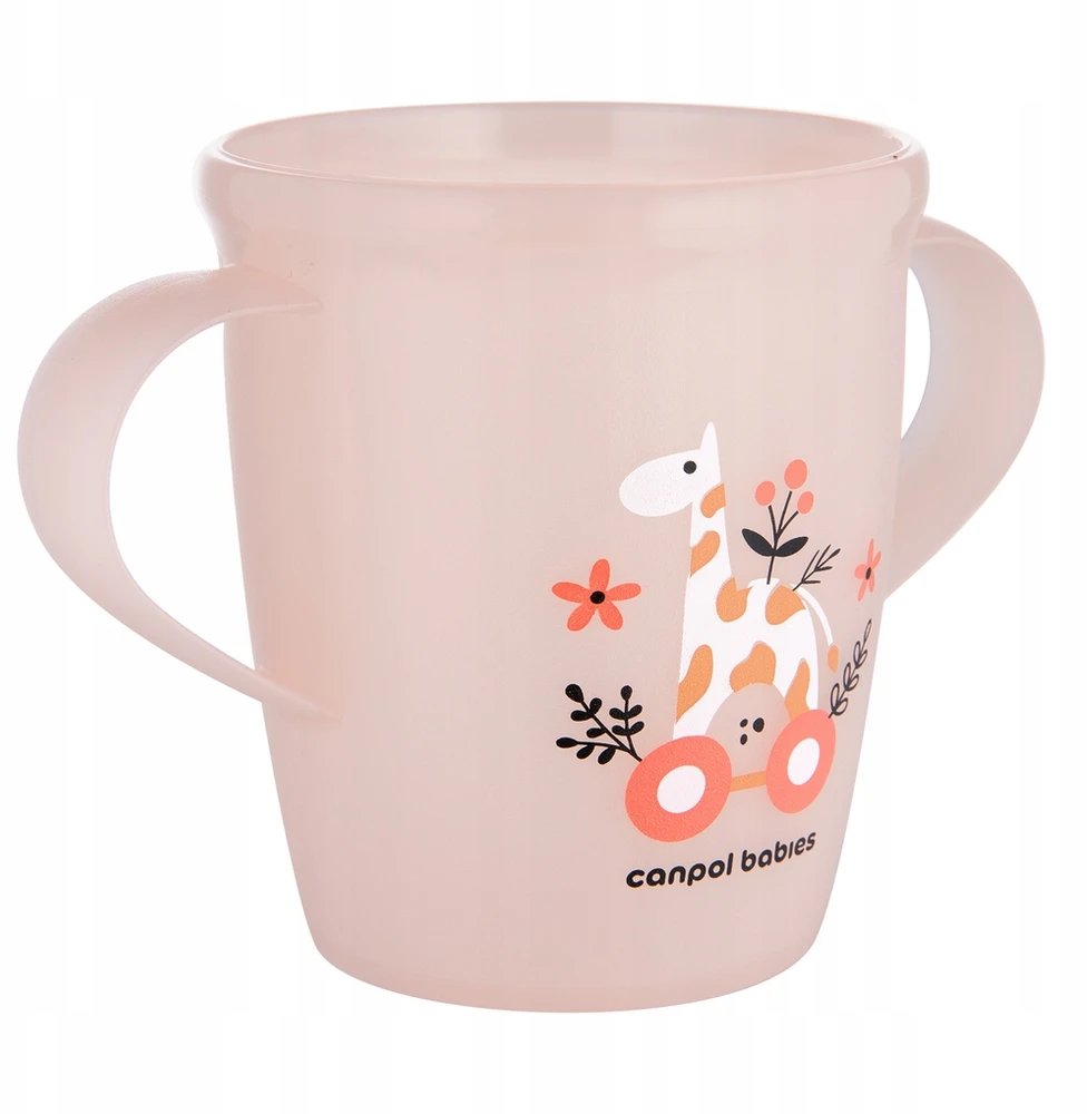 CANPOL BABIES puodelis su rankenėlėmis mažyliams, TOYS, coral, 250 ml, 2/101_pin