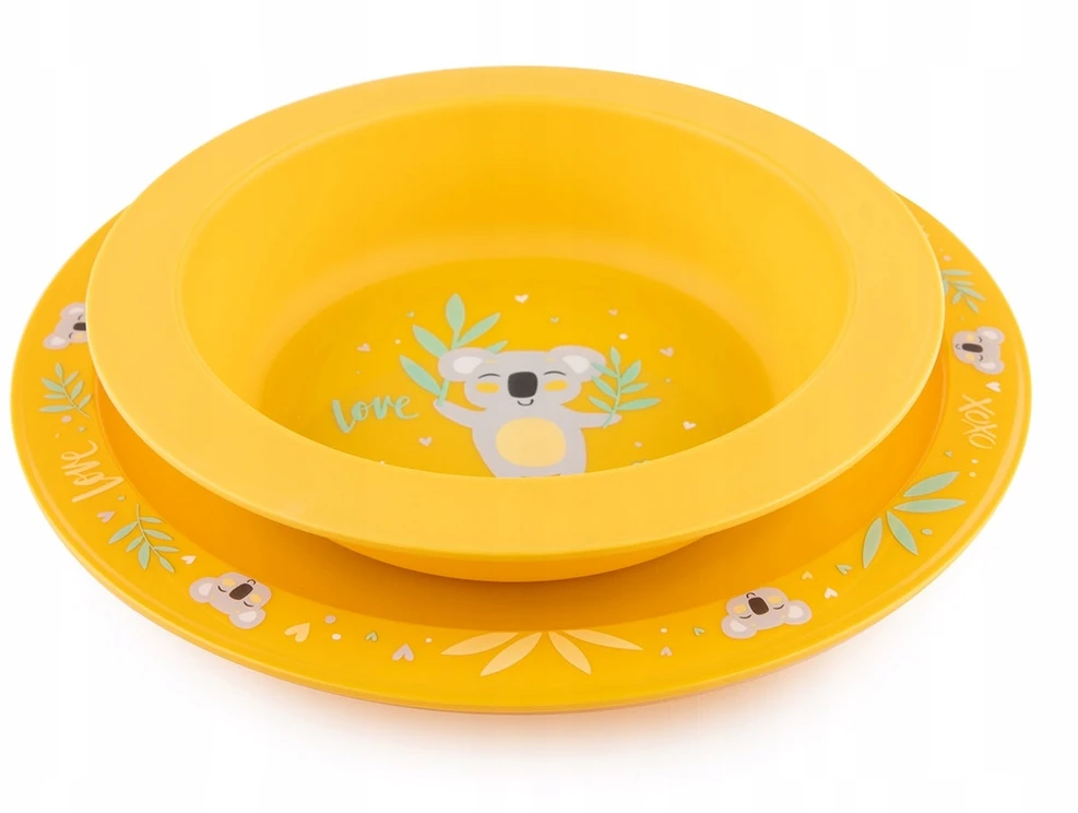 CANPOL BABIES plastikinių indų rinkinys EXOTIC ANIMALS, yellow, 56/523_yel
