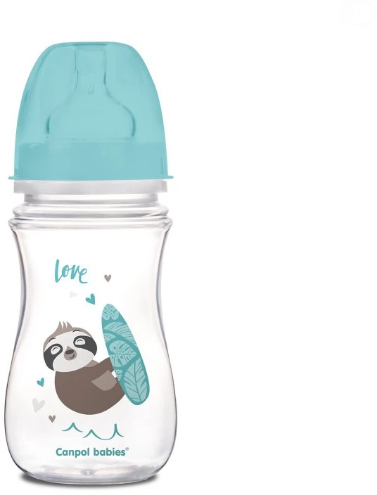 Canpolbabies CANPOL 35/221 EasyStart Egzotiškas platus buteliukas nuo dieglių 240ml mėlynas