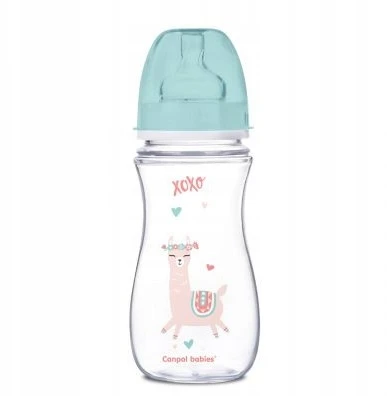Canpolbabies CANPOL 35/222 EasyStart Egzotiškas platus buteliukas nuo dieglių 300ml žalias
