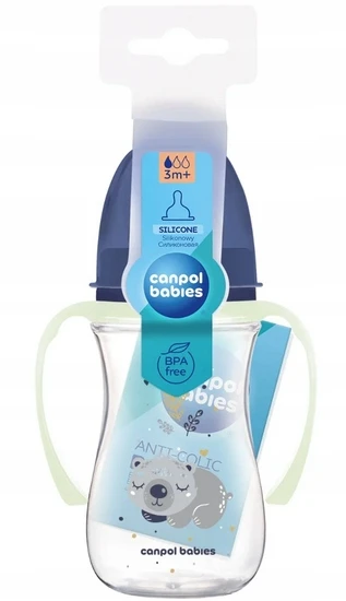 Canpolbabies CANPOL BABIES Diegliukus mažinantis buteliukas 240 ml EasyStart Sleepy Koala, 35/237_blu