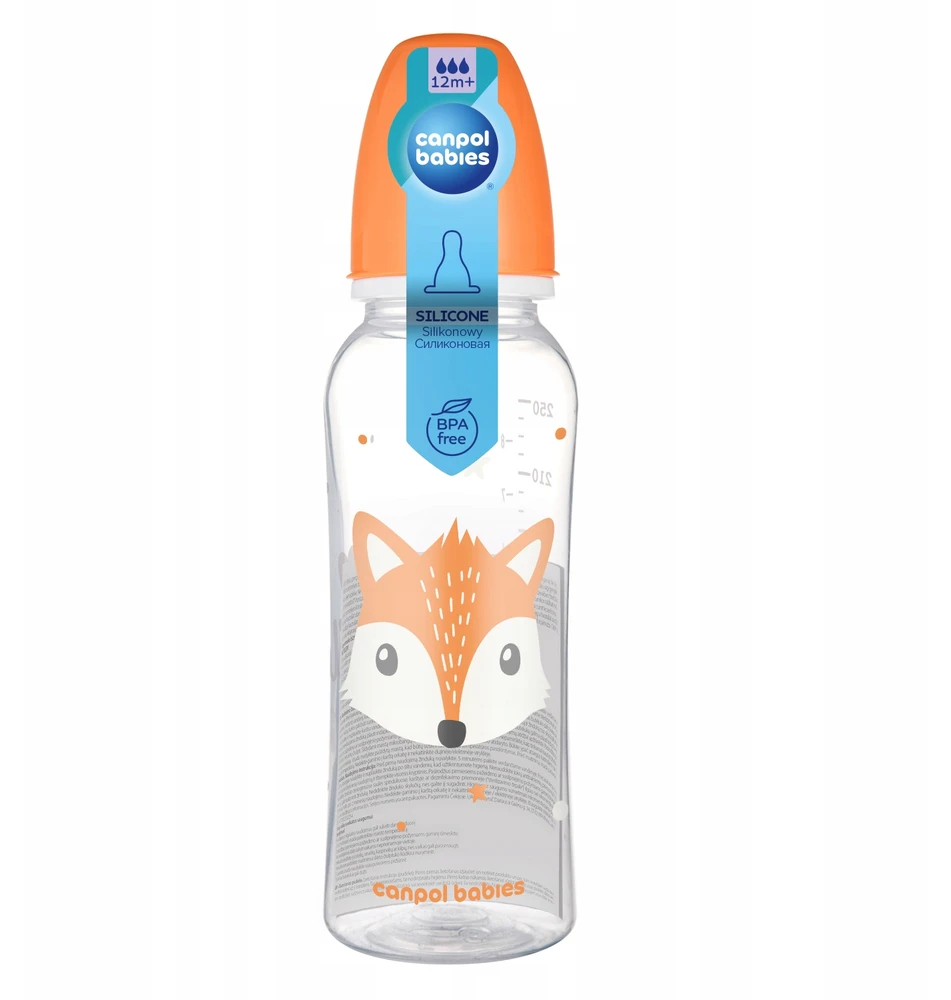 Canpolbabies CANPOL BABIES siauro kaklelio buteliukas CUTE ANIMALS, 250 ml, 11/841_ora