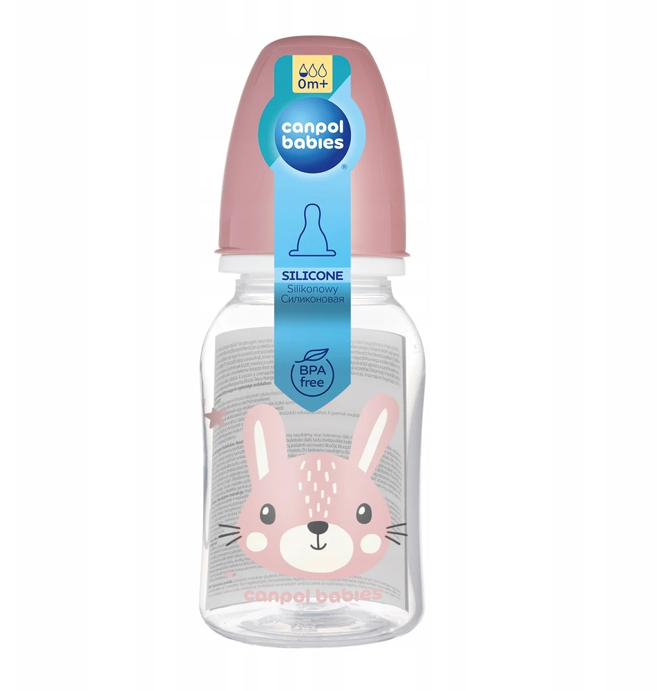 Canpolbabies CANPOL BABIES siauro kaklelio buteliukas CUTE ANIMALS, 120 ml, 11/851_pin