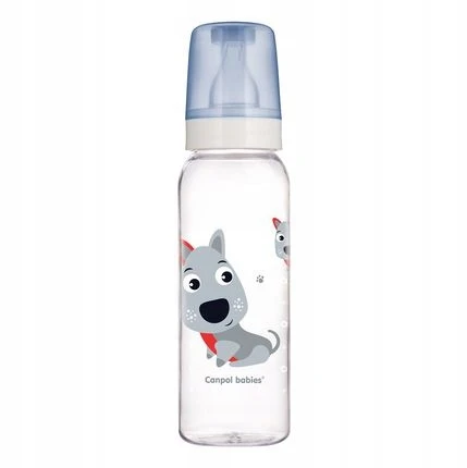 Canpolbabies CANPOL BABIES siauro kaklelio buteliukas CUTE ANIMALS, 250 ml, 11/841_blu