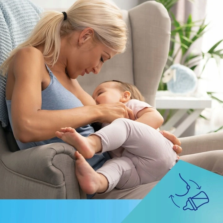 Canpolbabies CANPOL 35/216 Easystart naujagimiui plačiai atidaromas buteliukas nuo dieglių 120 ml rožinės gėlės
