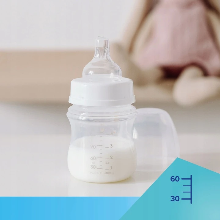 Canpolbabies CANPOL 35/216 Easystart naujagimiui plačiai atidaromas buteliukas nuo dieglių 120 ml rožinės gėlės
