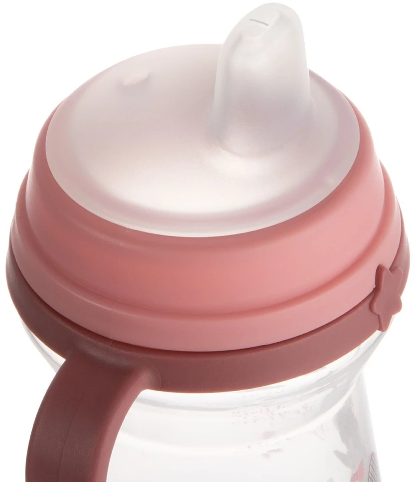 Canpol babies gertuvė su silikoniniu snapeliu FirstCup 150ml BONJOUR PARIS (56/612_pin)