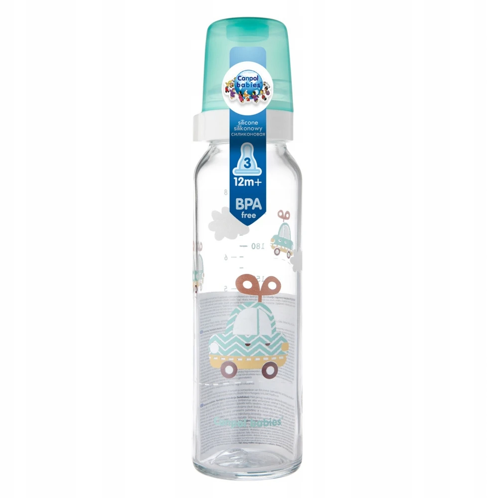 Canpolbabies Canpol Babies buteliukas stiklinis, 240ml, 42/201