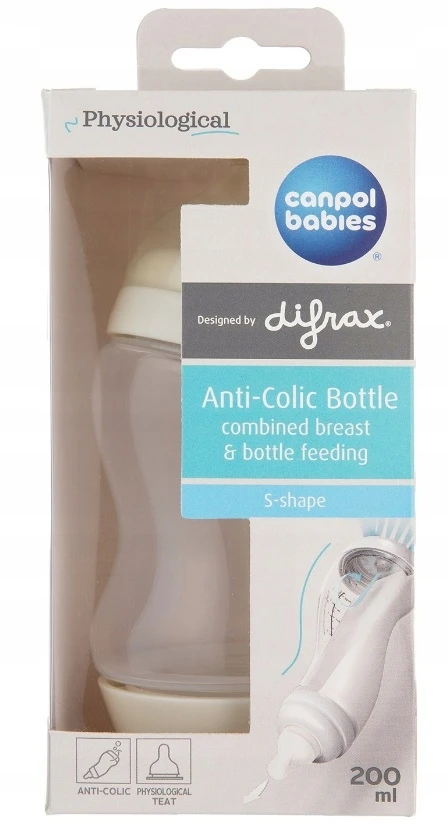 Canpolbabies CANPOL BABIES platus S formos buteliukas Anti-Colic PP 200 ml, 24/201