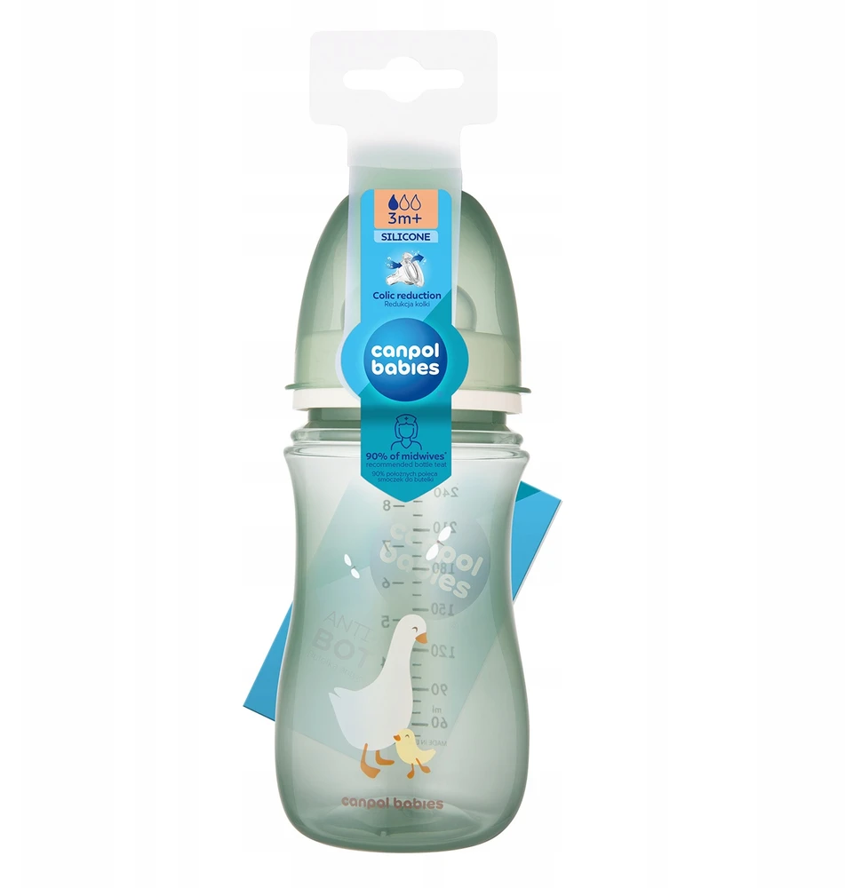 Canpolbabies CANPOL BABIES Anti-Colic buteliukas 240 ml PP EasyStart GOOSE, 35/245