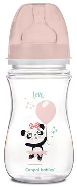 Canpolbabies CANPOL 35/222 EasyStart Egzotiškas platus buteliukas nuo dieglių 300ml rožinis