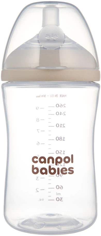 Canpolbabies CANPOL BABIES maitinimo buteliukas su žinduku NATURAL SHAPE, 260 ml, 35/401