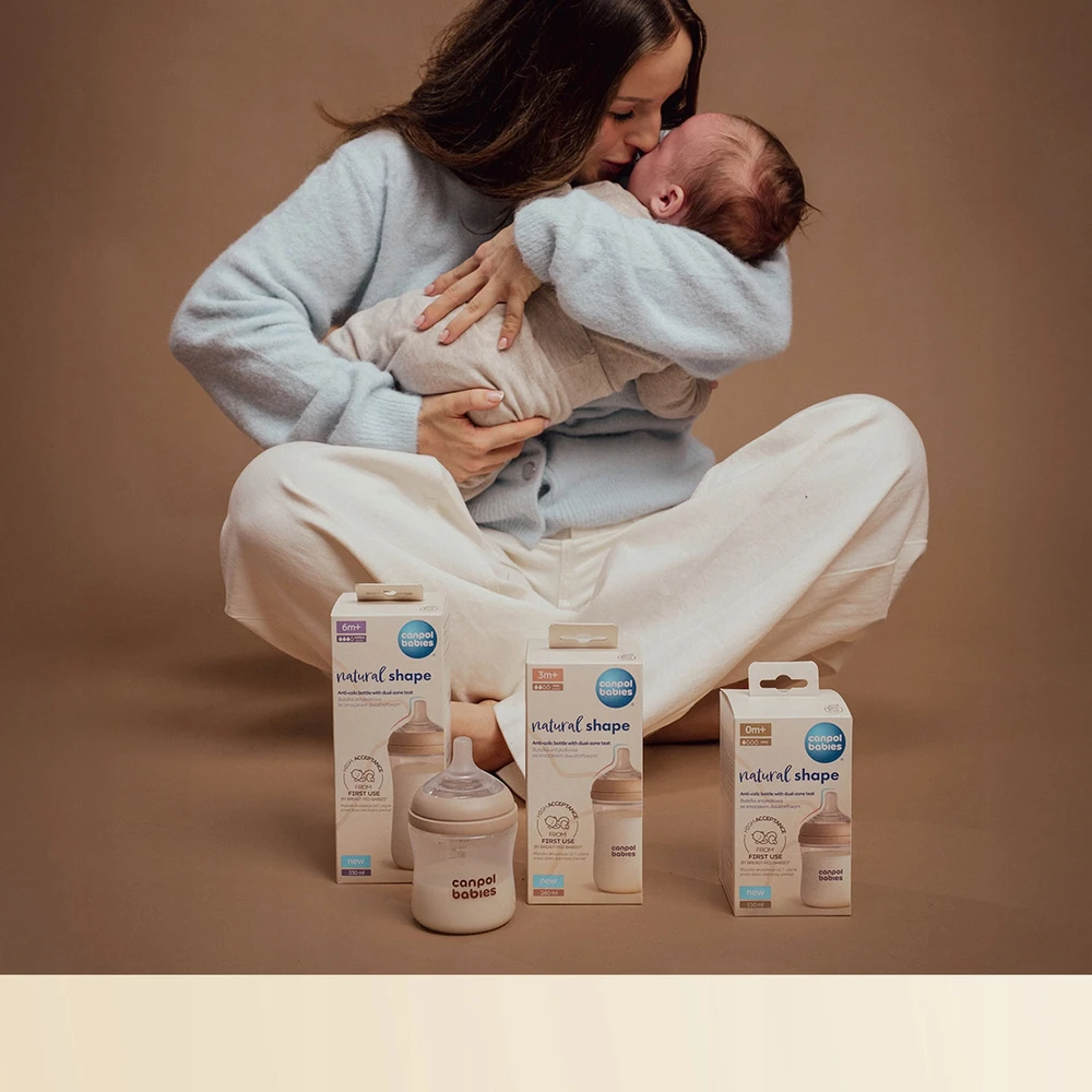 Canpolbabies CANPOL BABIES maitinimo buteliukas su žinduku NATURAL SHAPE, 260 ml, 35/401