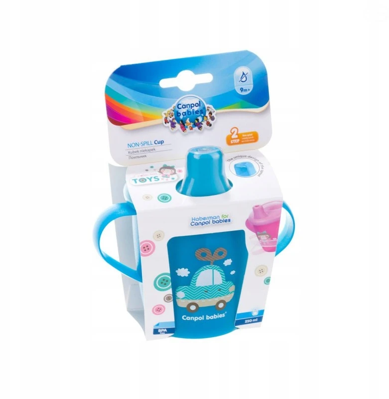 Canpolbabies CANPOL BABIES neišsipilantis puodelis, 250 ml, mėlynas, 31/200_blu