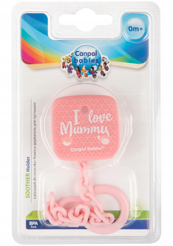 Canpolbabies CANPOL BABIES čiulptuko laikiklis I LOVE MUMMY, Rožinė, 2/434_pin
