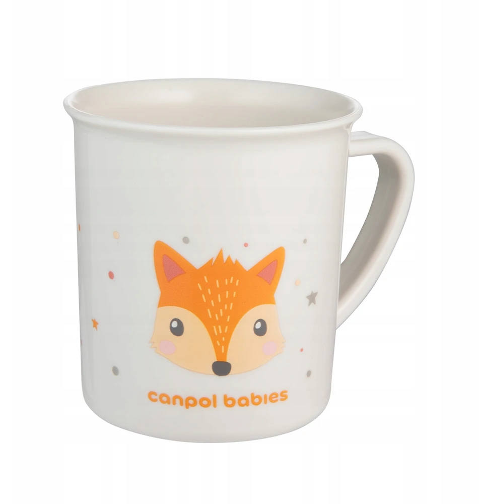 Canpolbabies CANPOL BABIES plastikinis puodelis su rankenėlėmis CUTTE ANIMALS, 170 ml, 4/413_ora