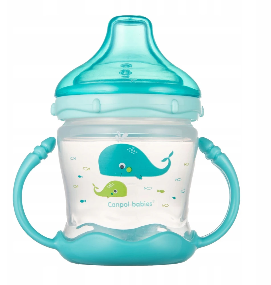 CANPOL BABIES neišsipilantis puodelis Sweet fun 180 ml, 57/300 mėlynas