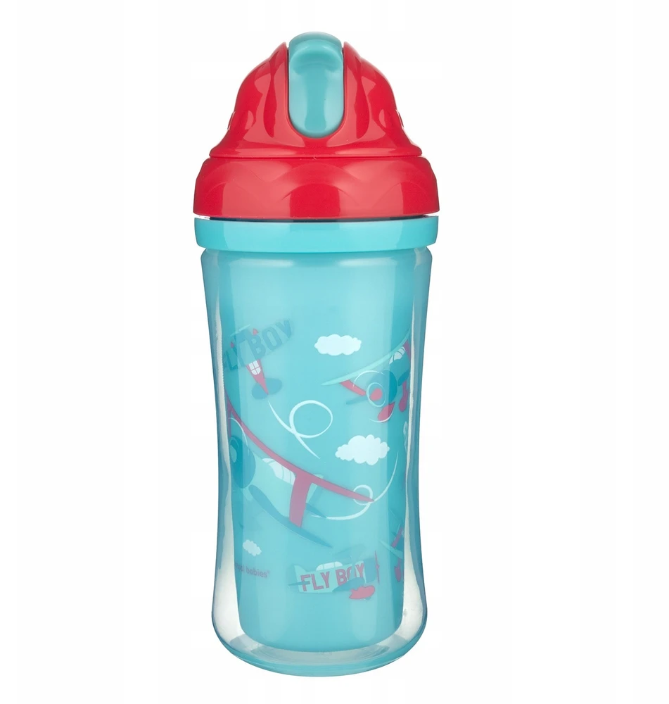 Canpolbabies Canpol Babies sportinis puodelis su silikoniniu šiaudeliu Planes 260ml, 74/052