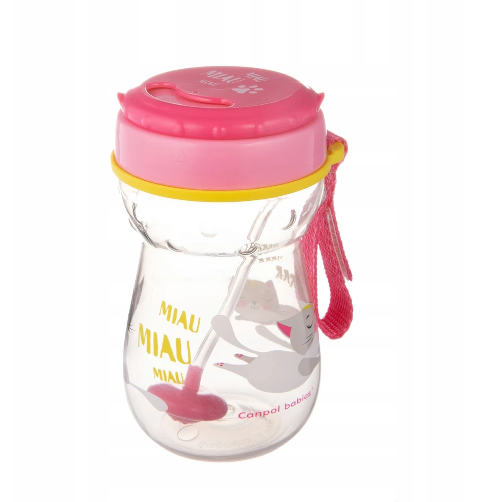 Canpolbabies CANPOL 56/521 Vandens butelis su silikoniniu vamzdeliu ir virduliu 350 ml kačiukui