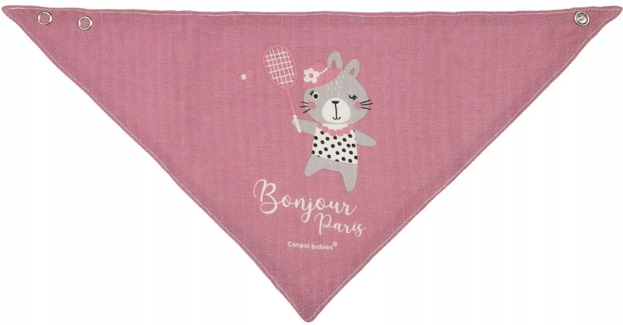 Canpolbabies CANPOL BABIES pirmasis muslino seilinukas BONJOUR PARIS, 0m+, 2 vnt., pink, 26/900_pin
