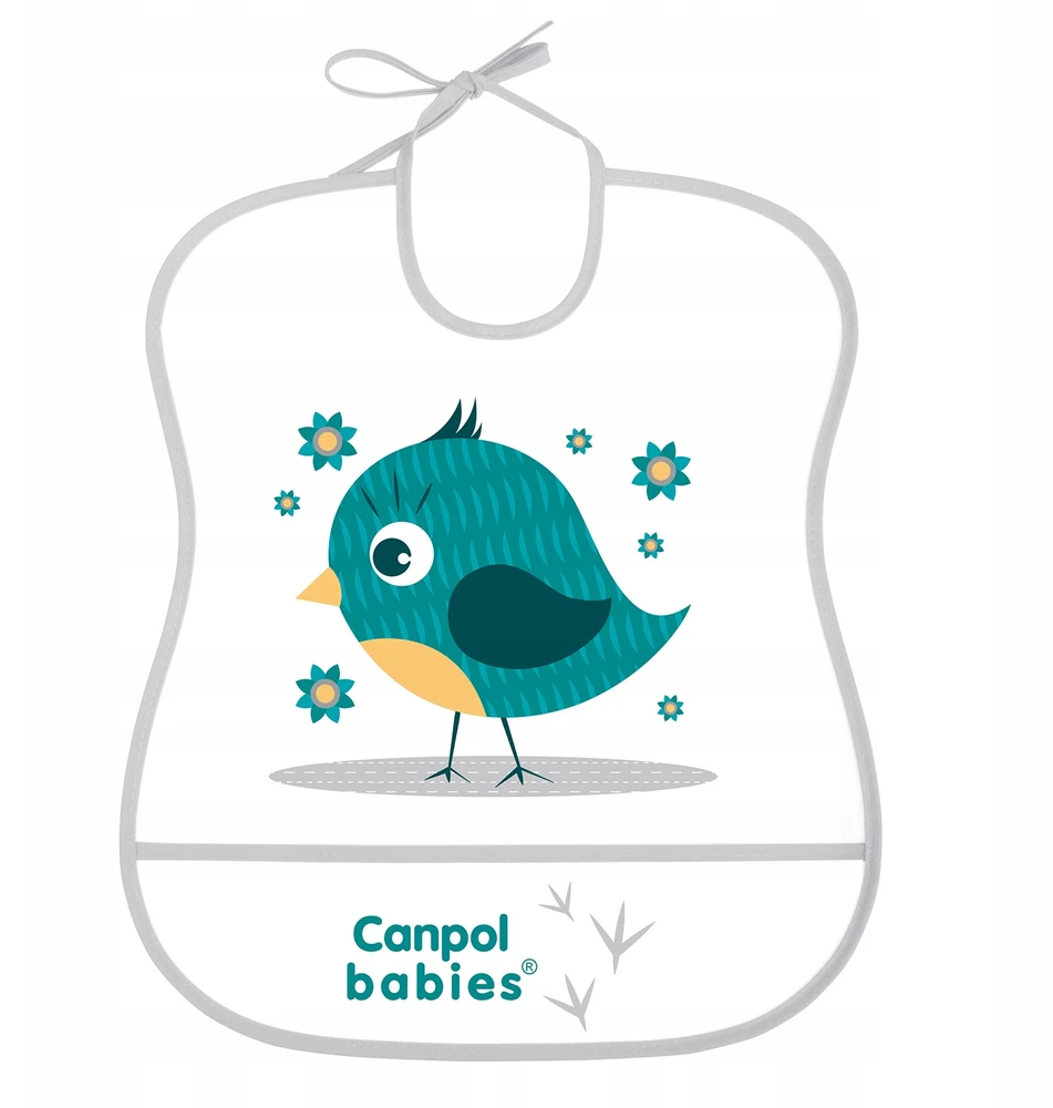Canpolbabies CANPOL BIB, MINKŠTAS PLASTIKAS, PLAUNAMAS, SU KIŠENE, PUKŠTIS 2/919