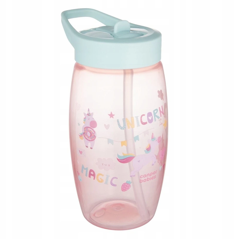 Canpolbabies CANPOL BABIES sportinė gertuvė su užlenkiamu snapeliu UNICORNS, 400 ml , 56/618_pin