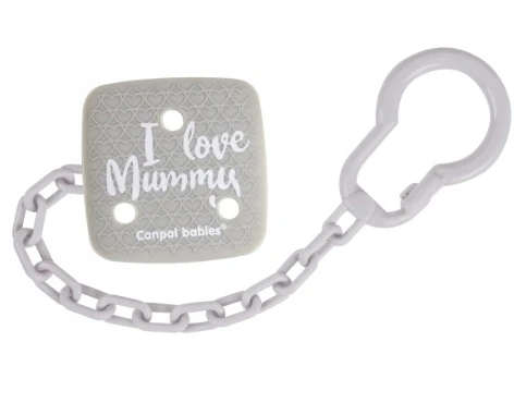 Canpolbabies CANPOL BABIES čiulptuko laikiklis I LOVE MUMMY, Pilkas, 2/434_grey