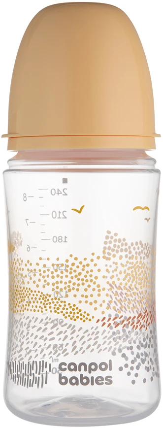 Canpolbabies CANPOL 35/243 Buteliukas nuo dieglių EasyStart 240ml MOUNTAINS smėlio spalvos