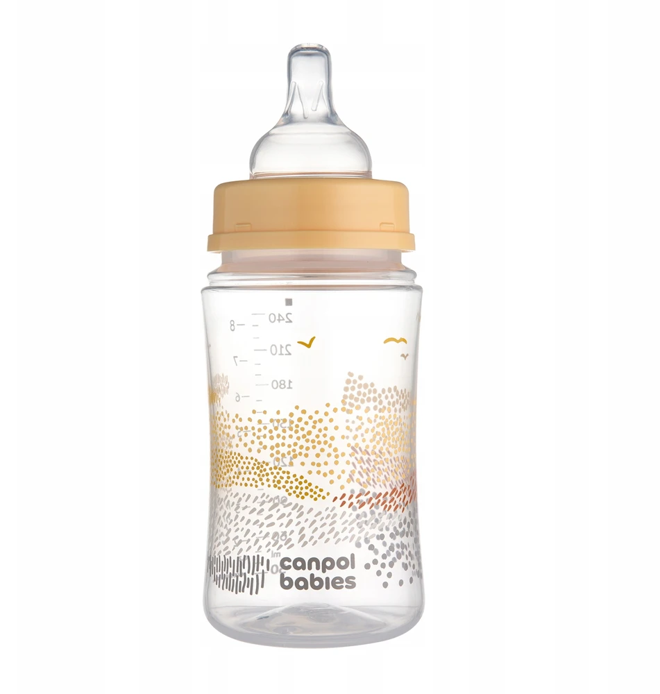 Canpolbabies CANPOL 35/243 Buteliukas nuo dieglių EasyStart 240ml MOUNTAINS smėlio spalvos