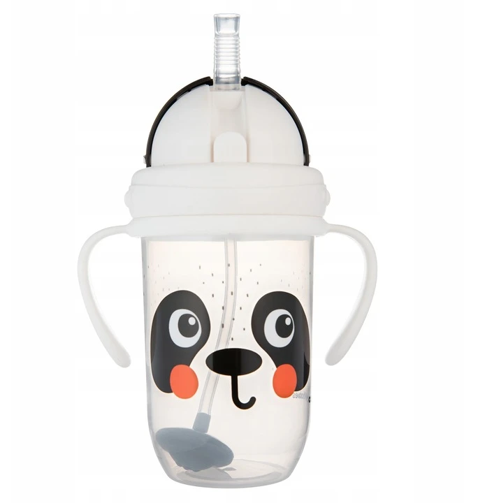 Canpolbabies CANPOL BABIES neišsipilanti gertuvė su šiaudeliu BABIESBOO PANDA, 270 ml, 56/617_whi