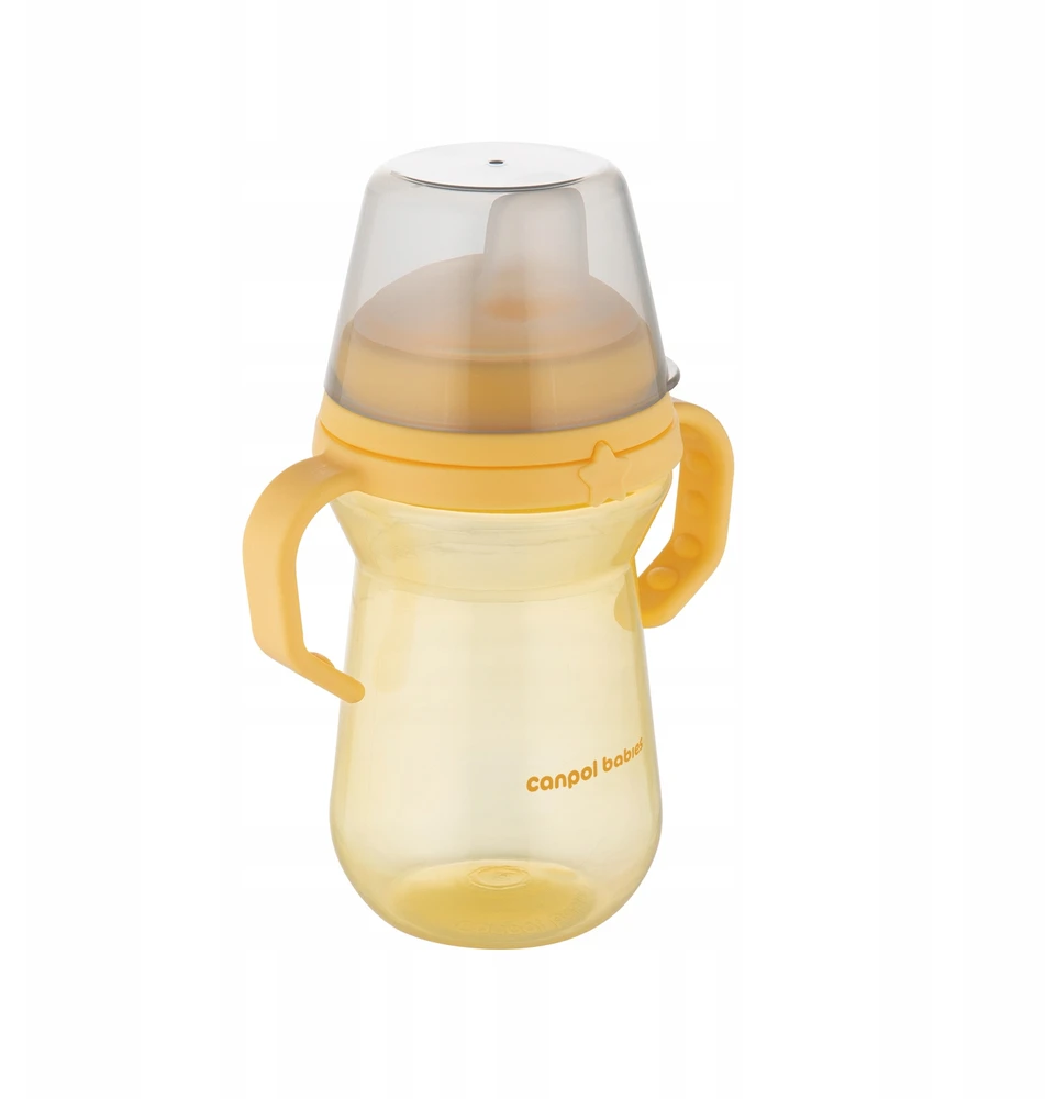 Canpolbabies Canpol babies gertuvė su silikoniniu snapeliu FirstCup 250ml (56/615_yel)