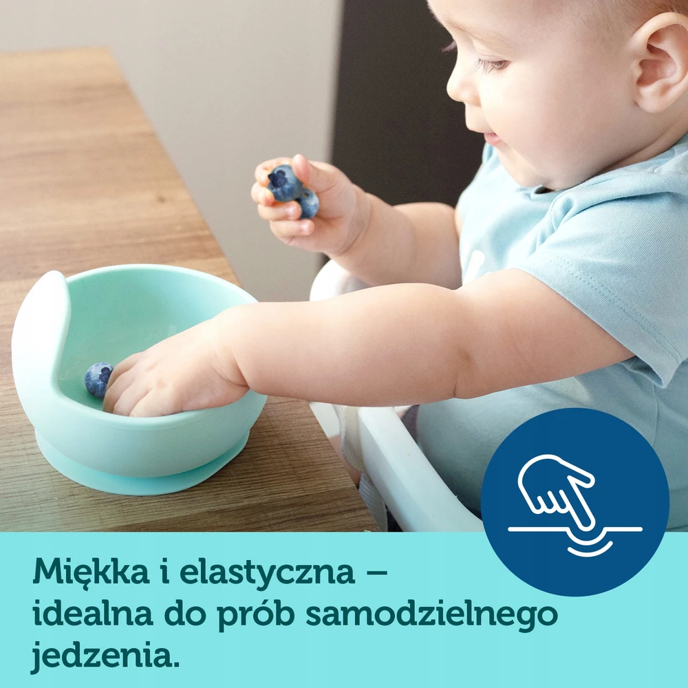 Canpolbabies CANPOL BABIES silikoninis dubenėlis, 300 ml, turkis, 9m+, 51/400_tur