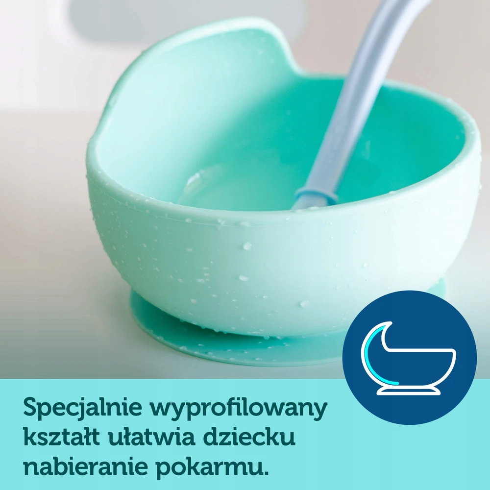Canpolbabies CANPOL BABIES silikoninis dubenėlis, 300 ml, turkis, 9m+, 51/400_tur