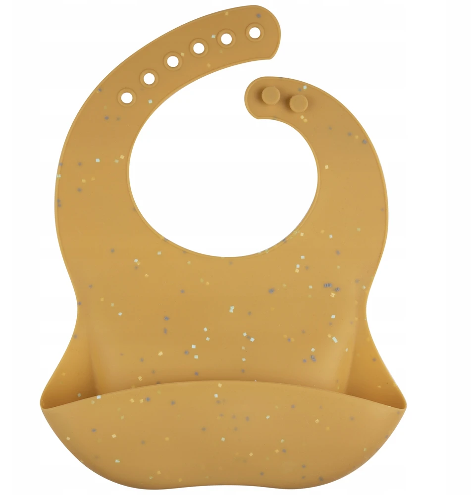 Canpolbabies CANPOL BABIES silikoninis seilinukas su kišene DOTS, 51/029_yellow