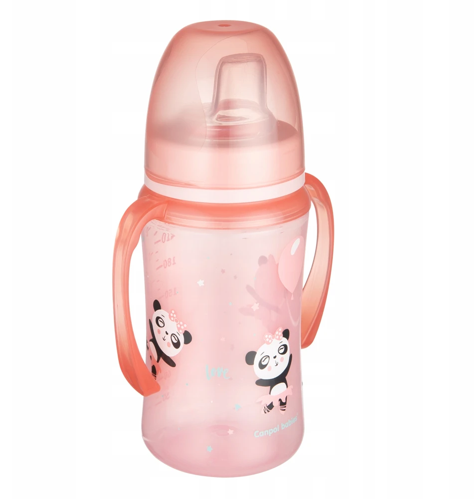 Canpolbabies CANPOL 35/208 Egzotinių gyvūnų treniruočių puodelis rožinis 240ml
